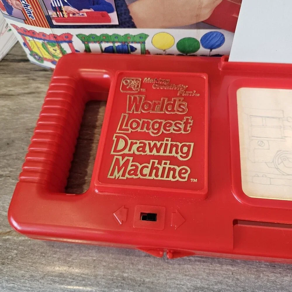 Worlds Longest Drawing‎ Machine Ohio Art Light Box Tracing Markers Set Travel